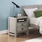 Alaterre Furniture Windsor 2-Drawer Wood Nightstand, Driftwood Gray ANWI0132 - alternate 1